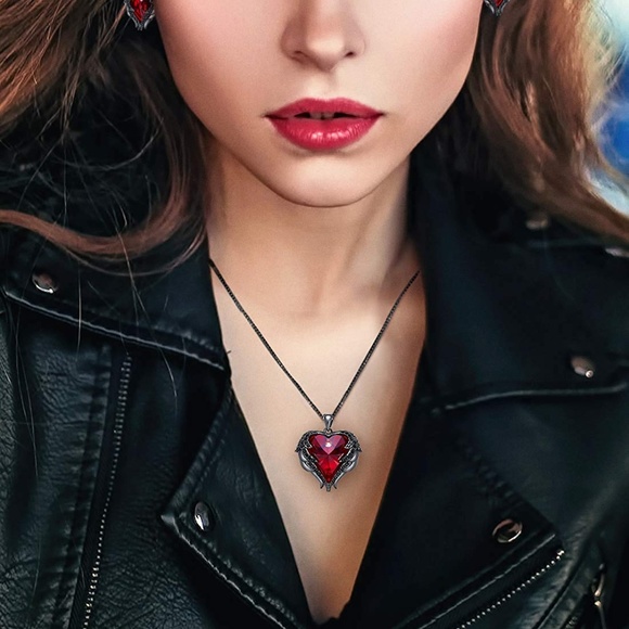 Angel Wing Heart Pendant